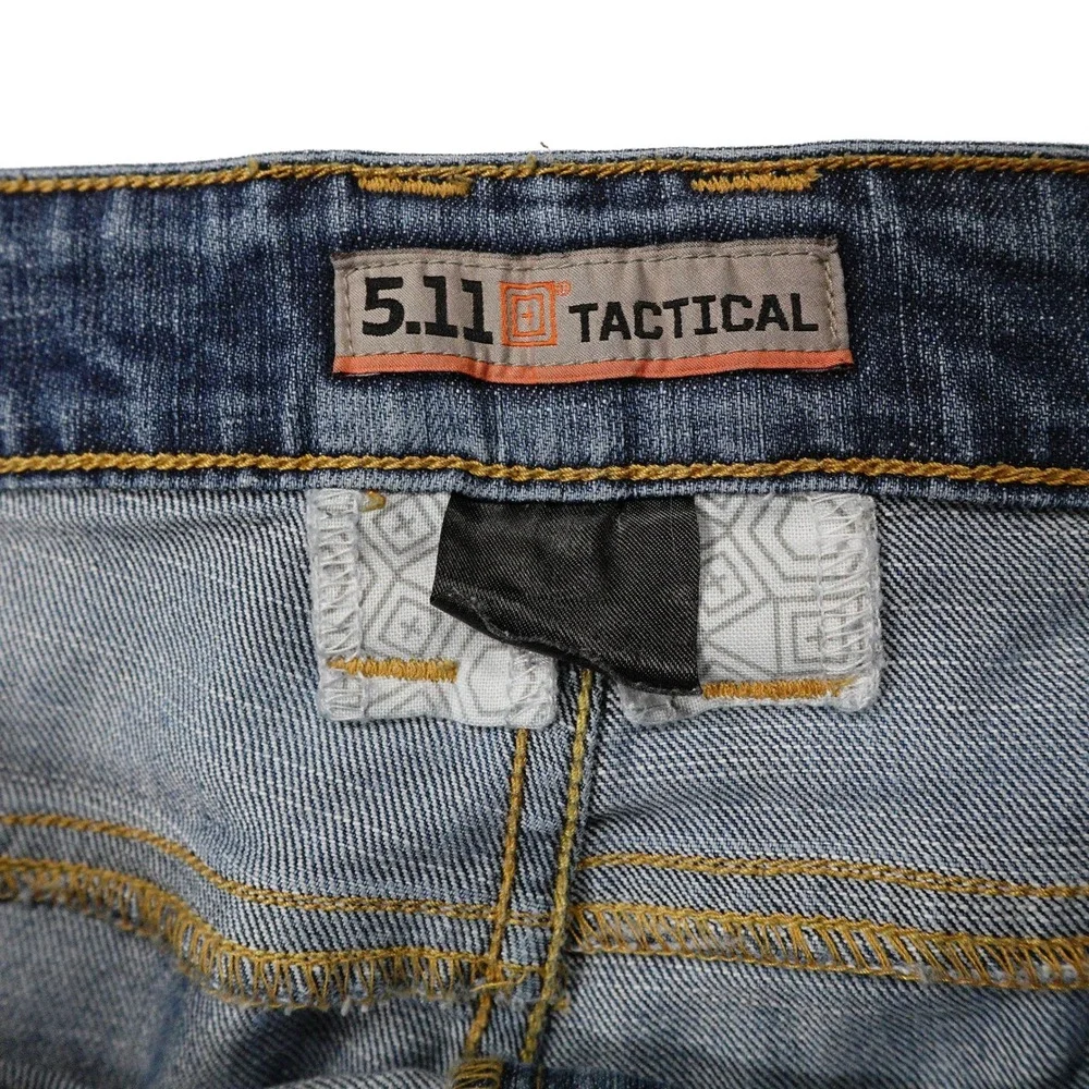5.11 TACTICAL Men's Size 40x30 Medium Wash Denim 7-Pocket Straight Leg Jeans